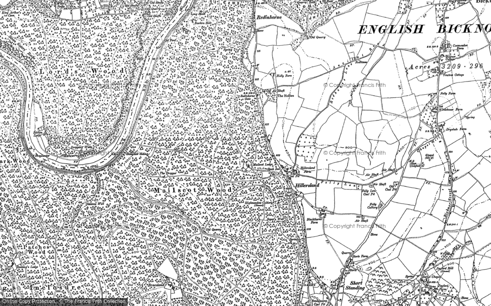Old Map of Hillersland, 1900 in 1900