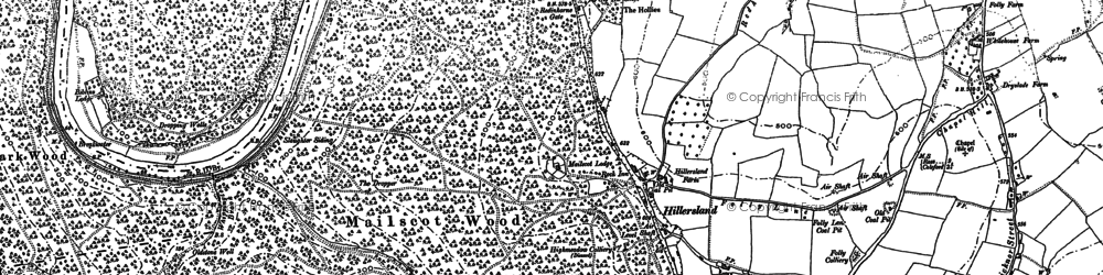 Old map of Hillersland in 1900