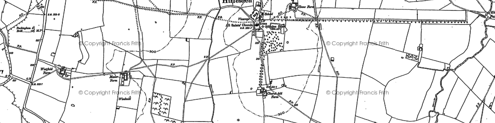 Old map of Hillesden in 1898