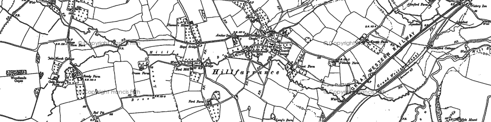 Old map of Hillfarrance in 1887