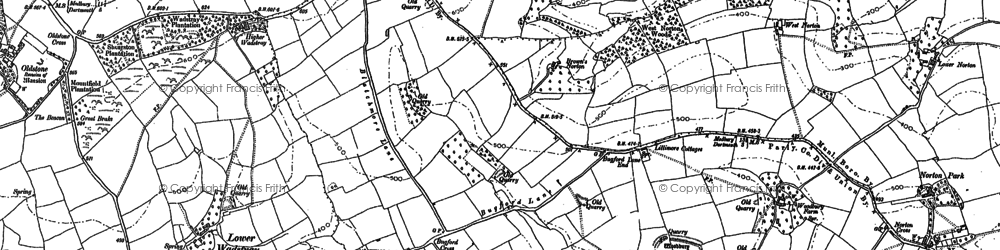 Old map of Hillfield in 1885