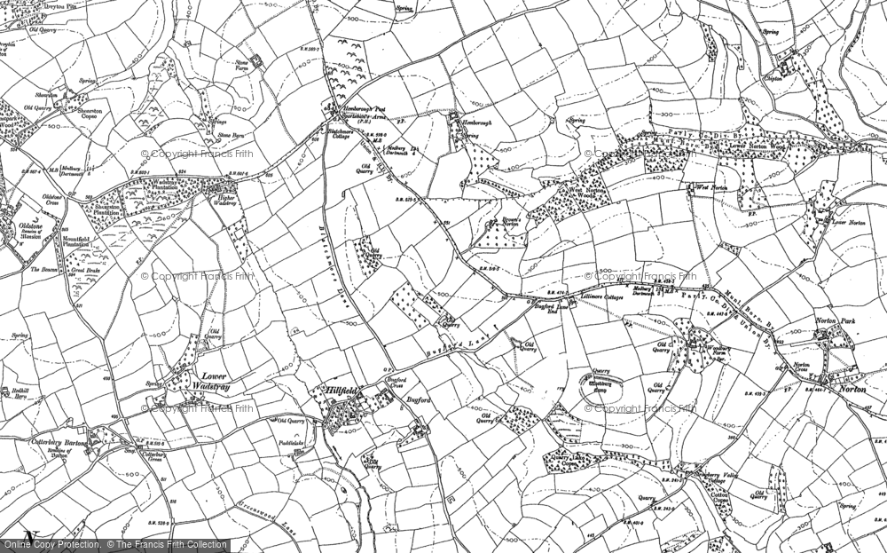 Old Map of Historic Map covering Wadstray Ho in 1885