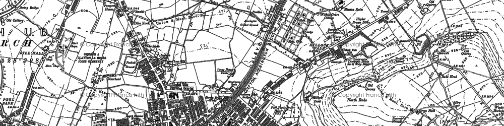 Old map of Hillock Vale in 1891