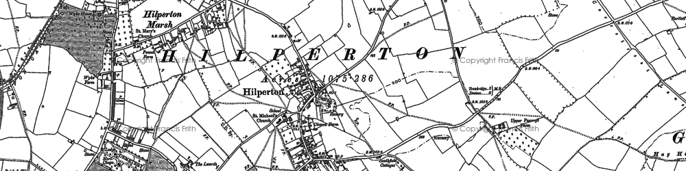 Old map of Hilperton in 1899