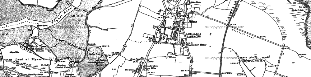 Old map of Highbury in 1895