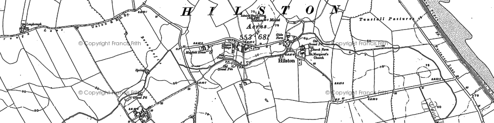 Old map of Hilston in 1908