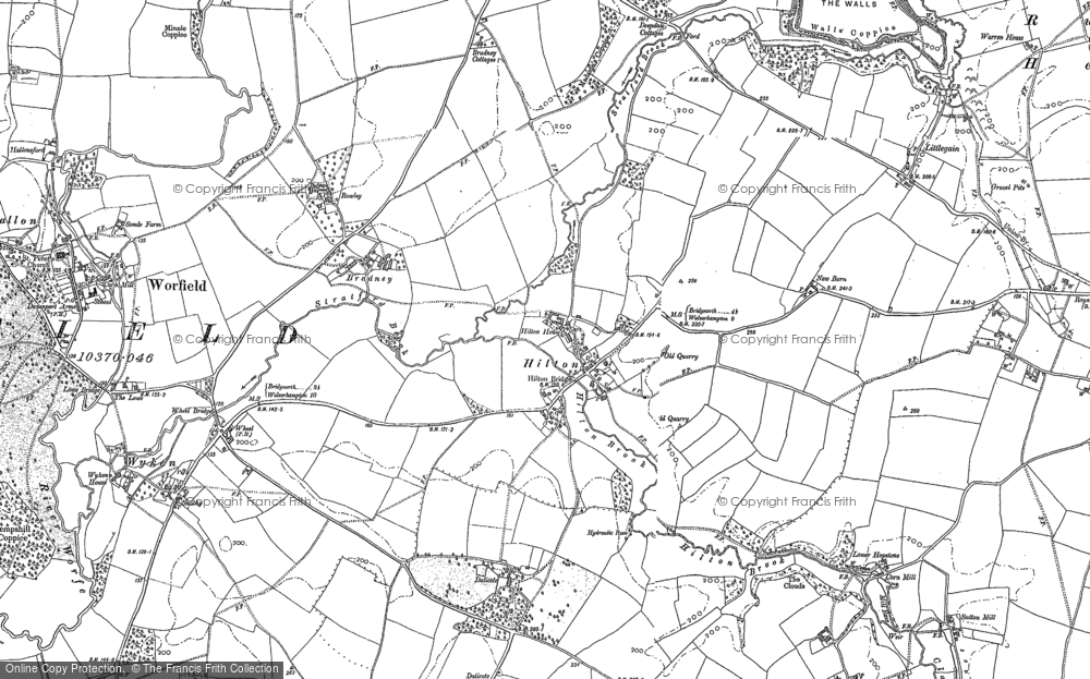 Old Map of Hilton, 1882 - 1901 in 1882