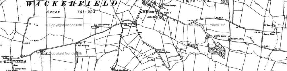 Old map of Hilton in 1896