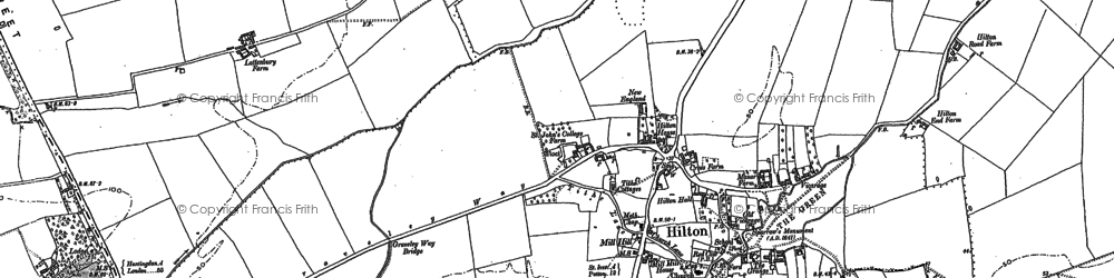 Old map of Hilton in 1900