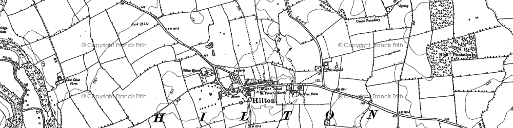 Old map of Hilton in 1913