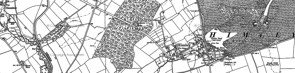 Old map of Himley in 1881
