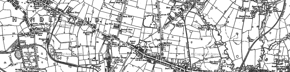 Old map of Pickley Green in 1892