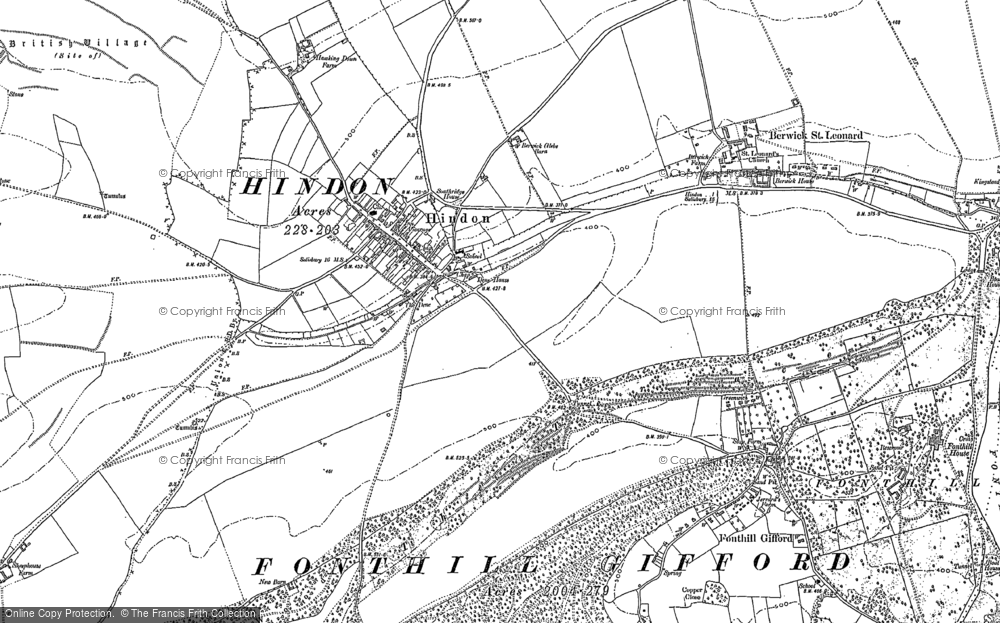Old Map of Hindon, 1900 in 1900