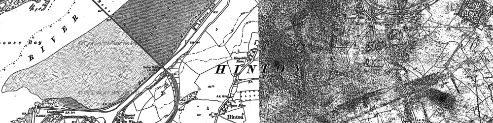 Old map of Hinton in 1879