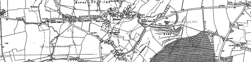 Old map of Hinton in 1881