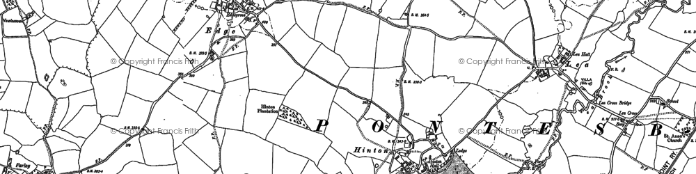 Old map of Hinton in 1881