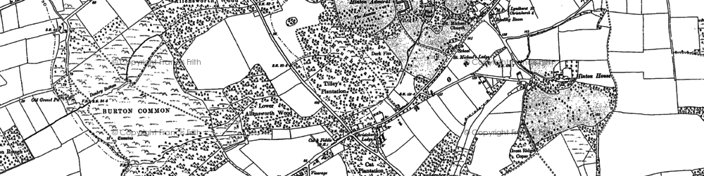 Old map of Hinton Park in 1896