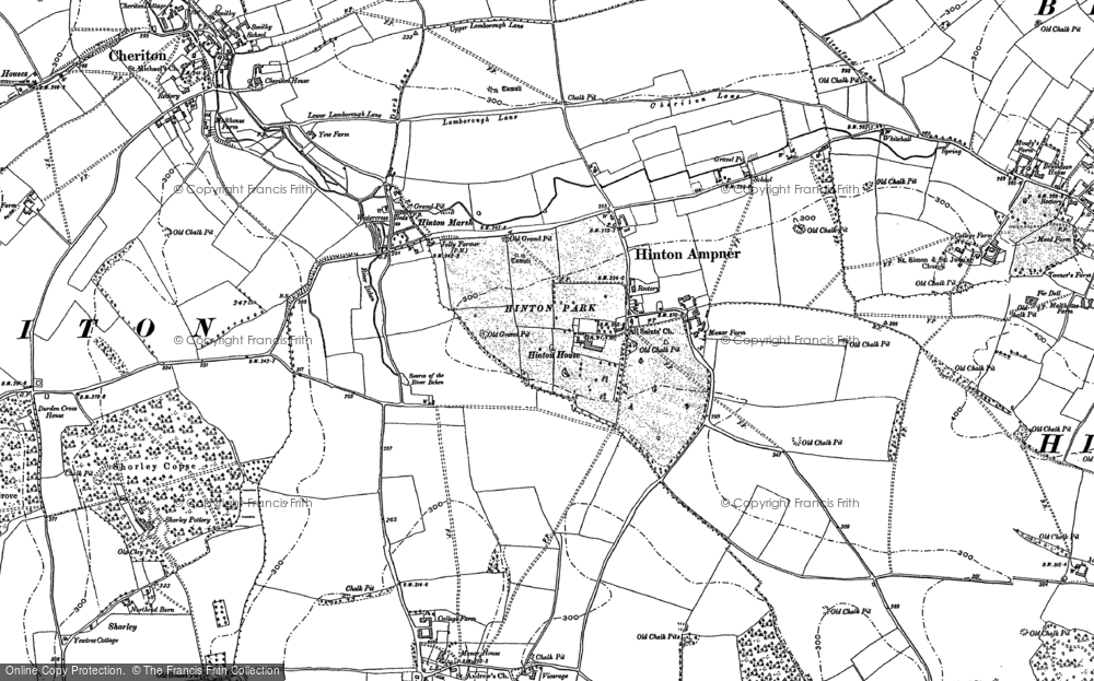 Old Map of Hinton Ampner, 1895 in 1895