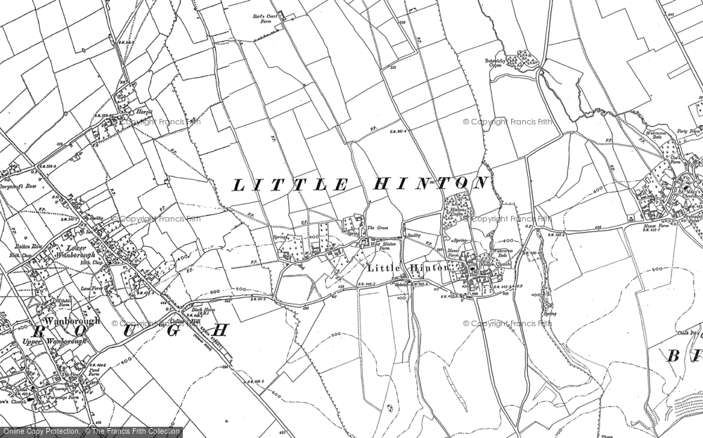 Old Map of Hinton Parva, 1910 - 1922 in 1910
