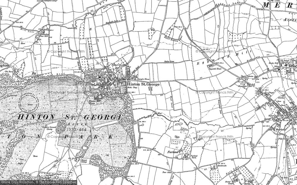 Old Map of Hinton St George, 1886 in 1886