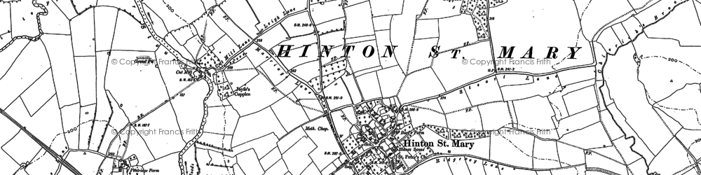 Old map of Hinton St Mary in 1886