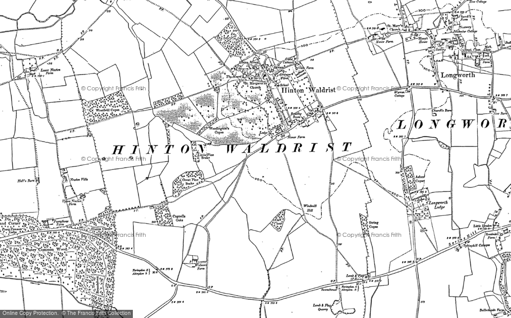 Old Map of Hinton Waldrist, 1898 - 1911 in 1898