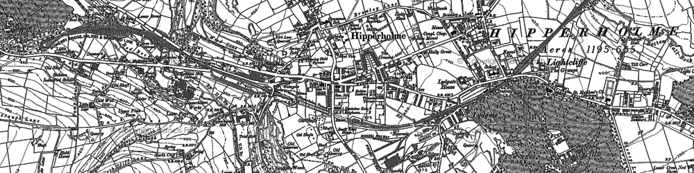 Old map of Hipperholme in 1892