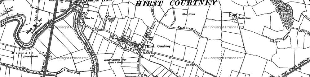 Old map of Hirst Courtney in 1888