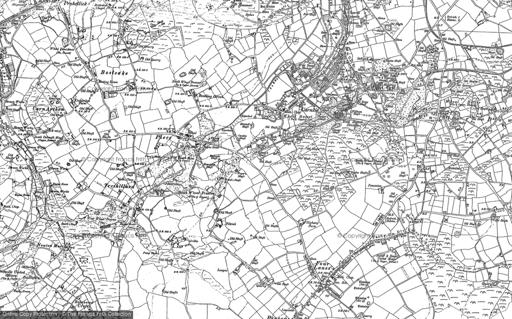 Old Map of Historic Map of Carnkie in 1841 to 1938