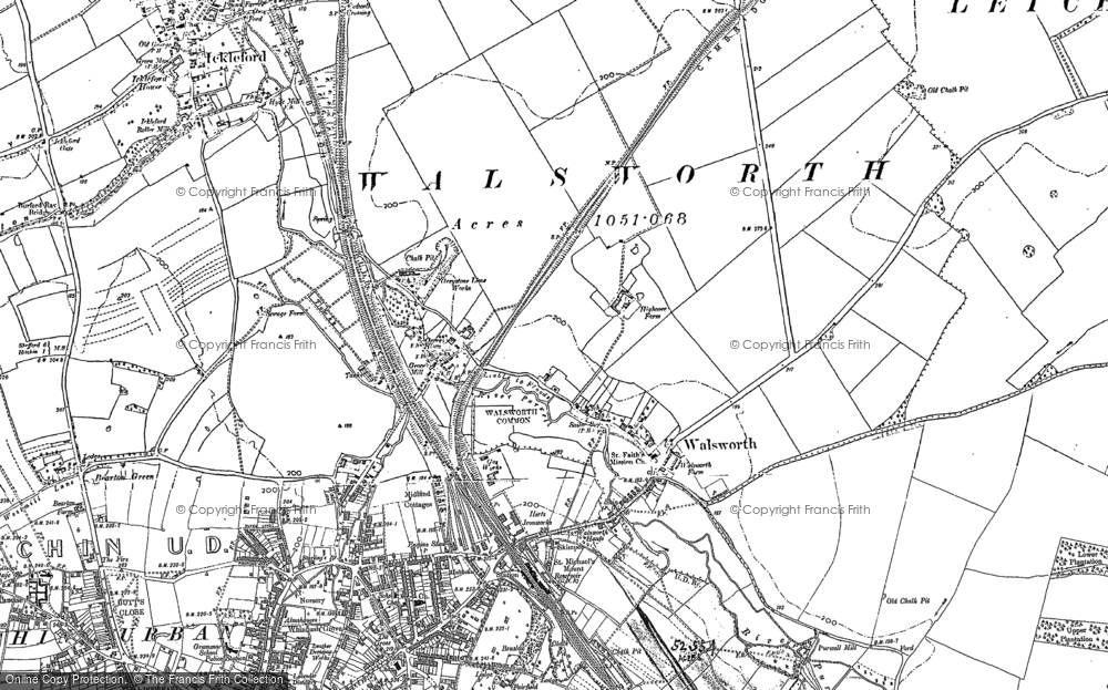 Old Map of Hitchin, 1897 - 1899 in 1897