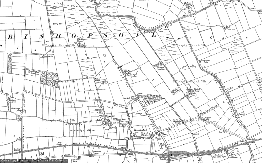 Old Map of Hive, 1889 in 1889