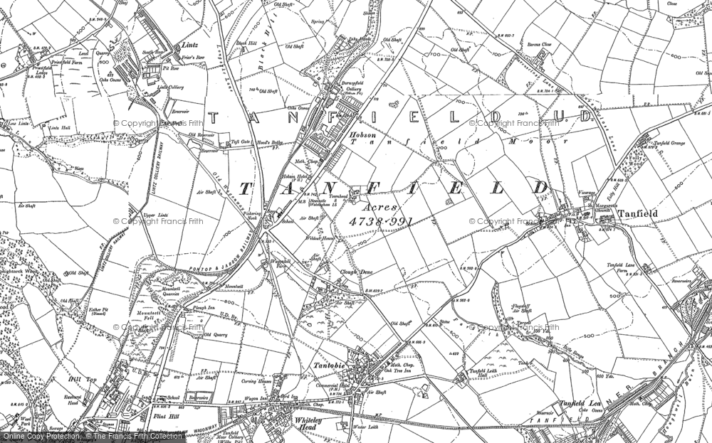 Old Map of Historic Map covering Pickering Nook in 1895