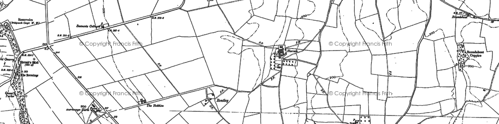 Old map of Hoccum in 1882