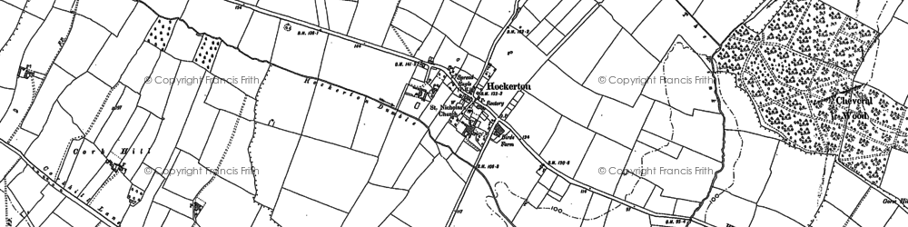 Old map of Hockerton in 1883
