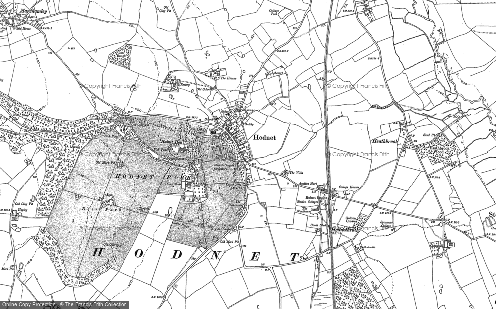 Old Map of Hodnet, 1880 in 1880