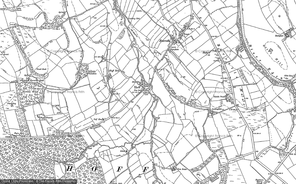 Old Map of Hoff, 1897 in 1897