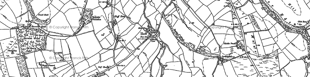 Old map of Hoff in 1897