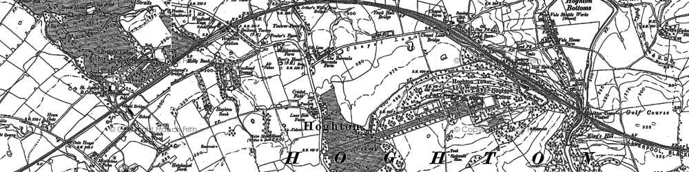 Old map of Gregson Lane in 1892