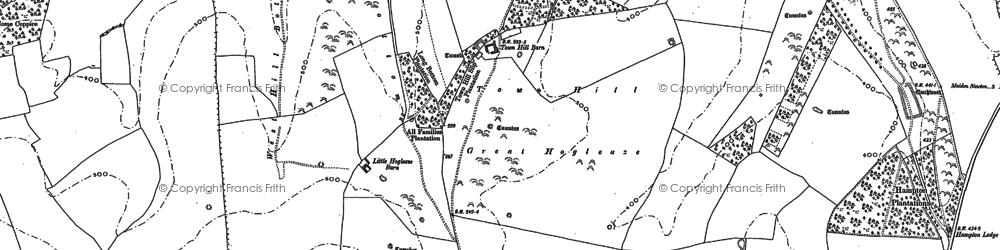 Old map of Hogleaze Fm in 1886