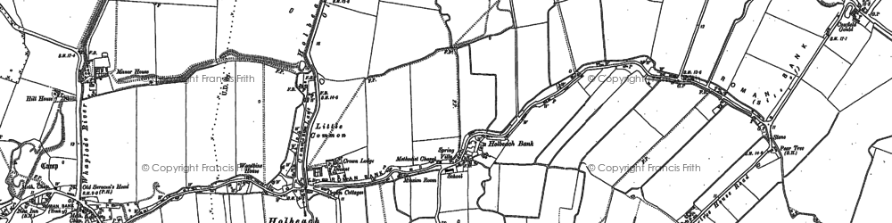 Old map of Holbeach Bank in 1887