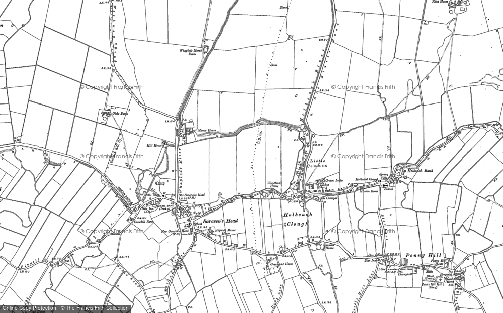 Old Map of Historic Map covering Whaplode River in 1887
