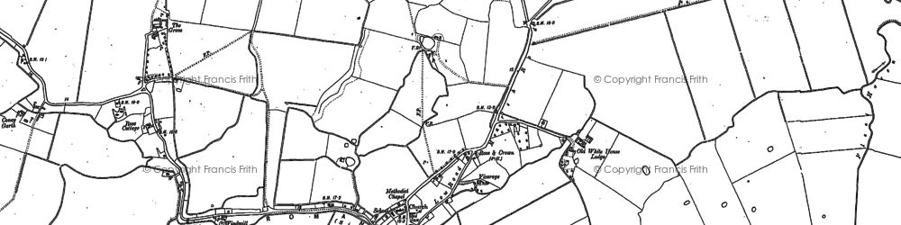Old map of Holbeach Hurn in 1887