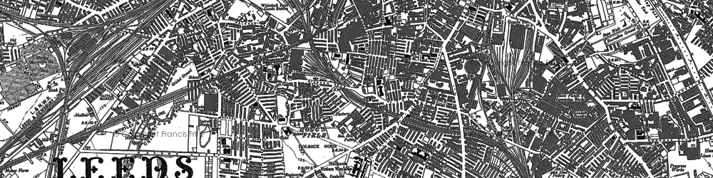 Old map of Holbeck in 1847
