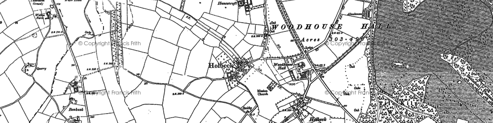 Old map of Holbeck Woodhouse in 1896