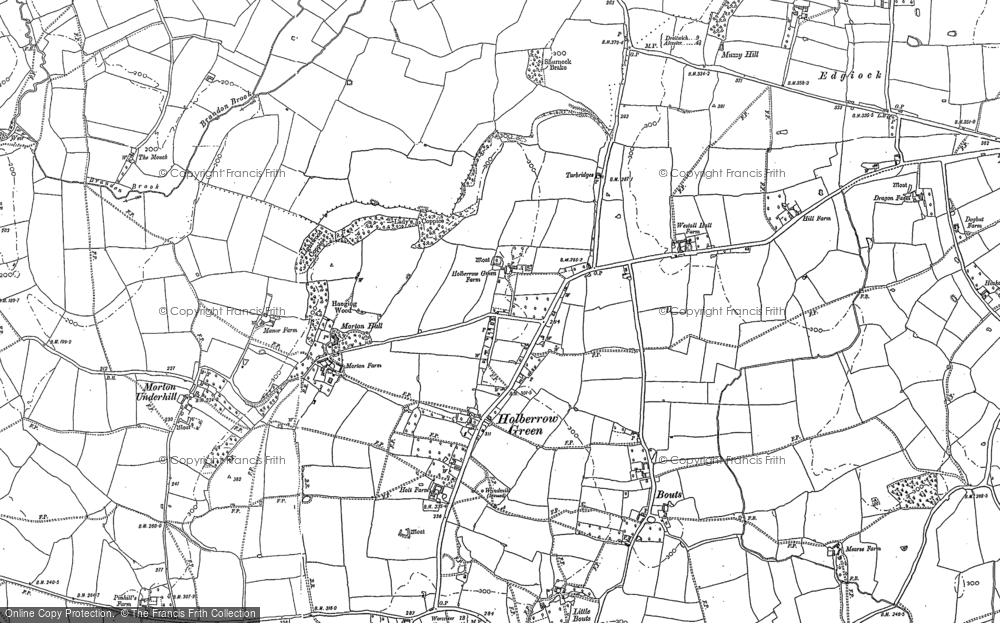 Old Map of Historic Map covering Morton Underhill in 1903