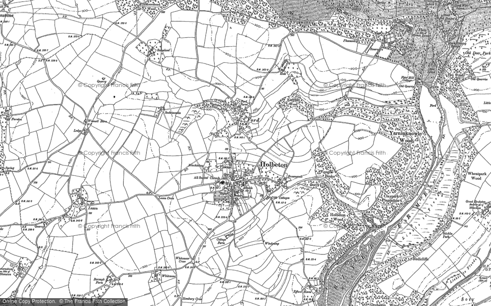 Old Map of Historic Map covering Whitemoor in 1905