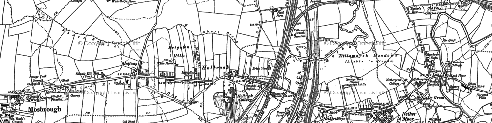 Old map of Holbrook in 1897
