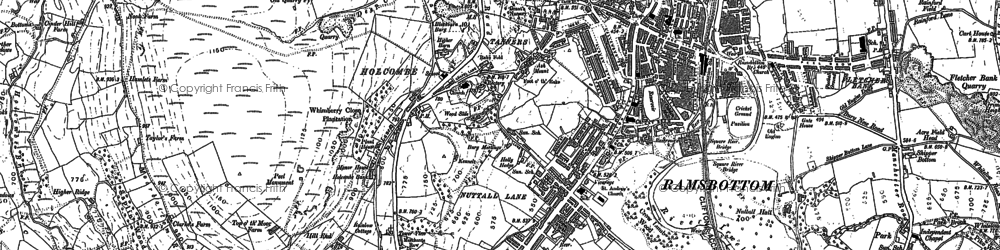 Old map of Holcombe in 1891