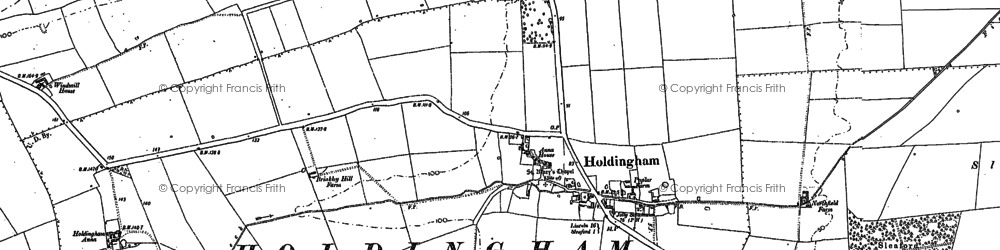 Old map of Holdingham in 1887