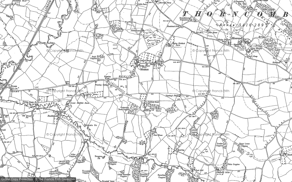 Old Map of Holditch, 1887 - 1901 in 1887